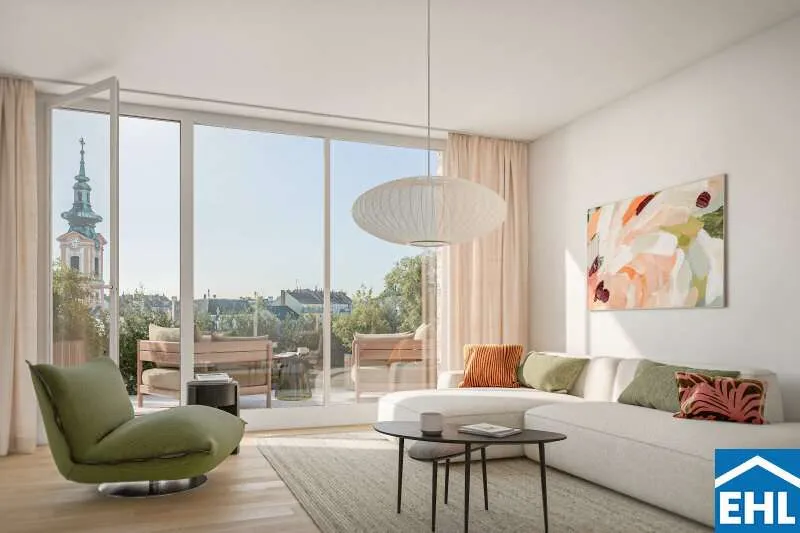 Séjour - Modern Apartment with Balcony in Schwechat Centre