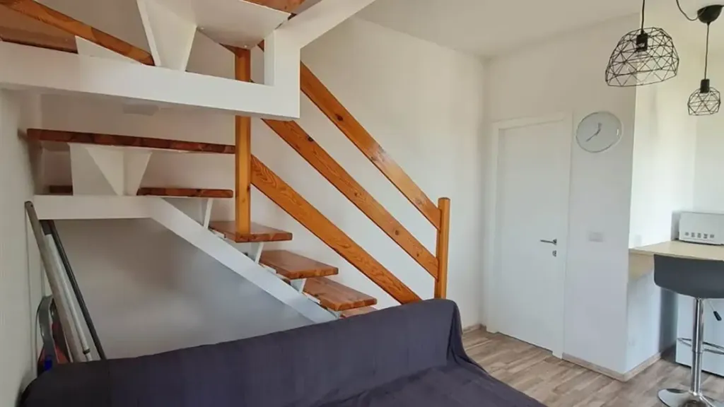 Living Room - Three-Bedroom Apartment with Balcony in Numana