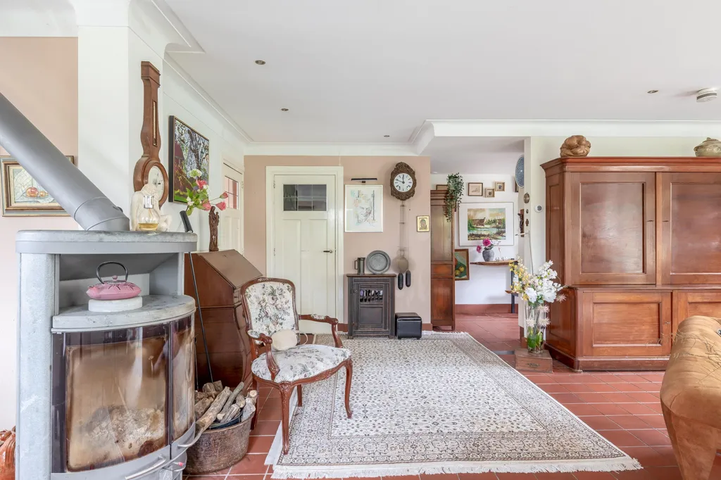 Living Room - Country House with Forest View in Deurne