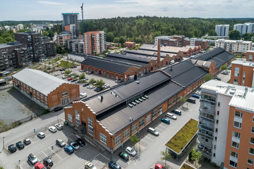 Vue aérienne - Apartment with Balcony in Järfälla