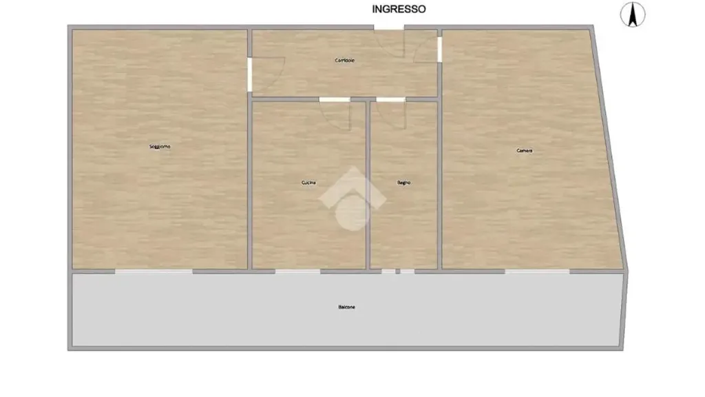 Plan - Apartment with Balcony in Savona