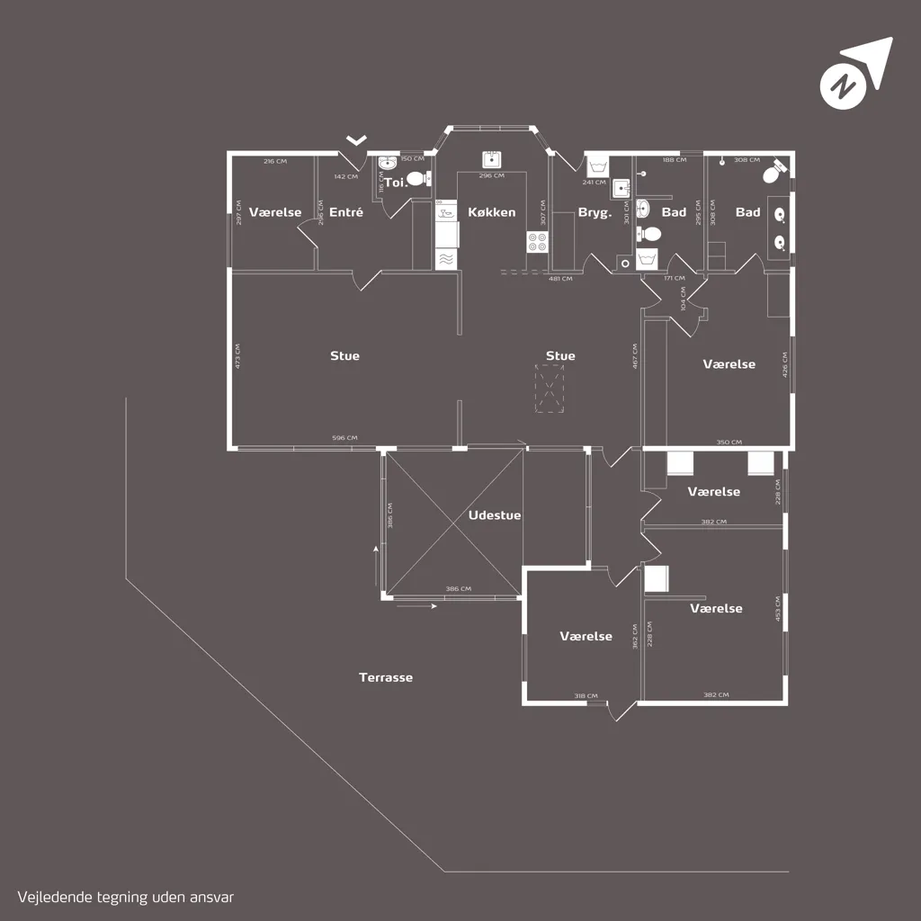 Plan - 1966 Villa with Garden in Hørsholm