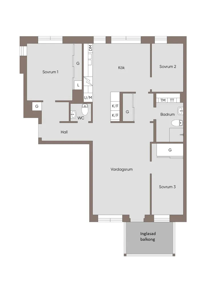 Plaan - Apartment with Balcony in Central Location
