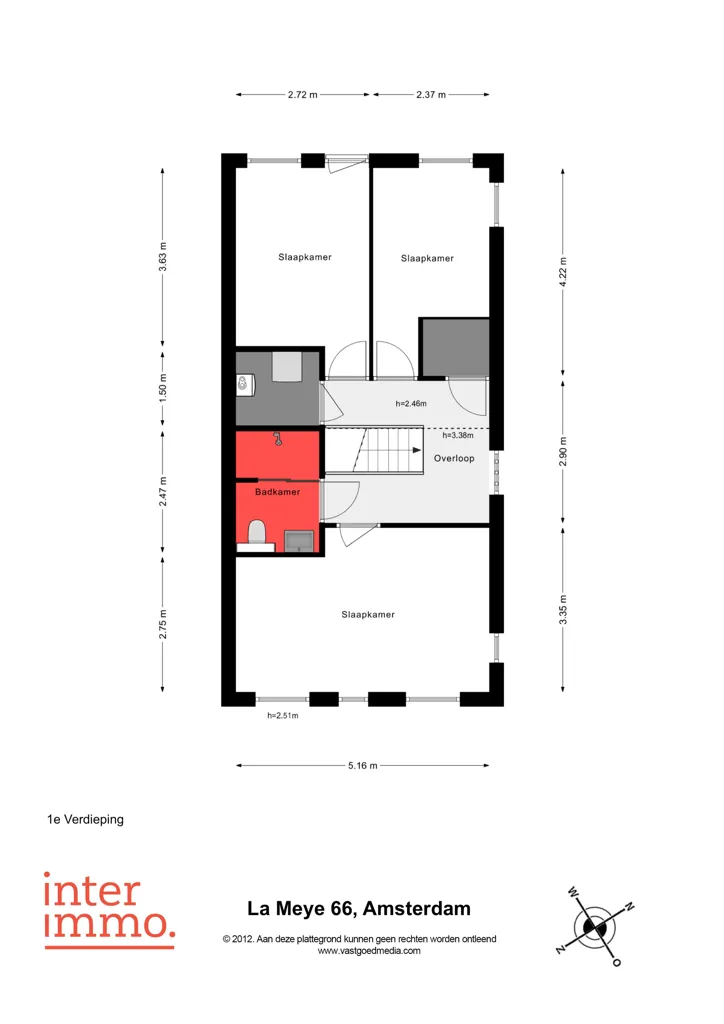 Plan - Maison 4 pièces à Amsterdam