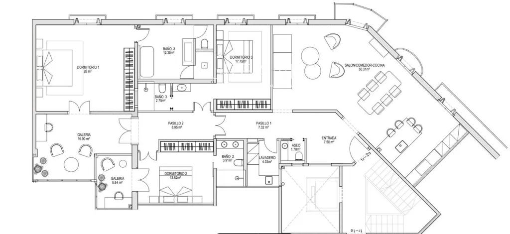 Plan - Refurbished Flat with Balcony in Esquerra de l'Eixample