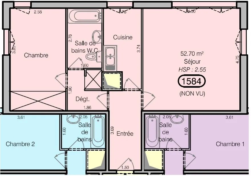 Plaan - 2-Bedroom Flat with Park Access in Ville-d'Avray