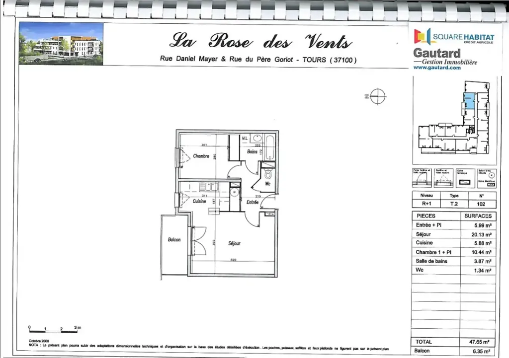 Plaan - 2-Bedroom Apartment with Balcony in Tours