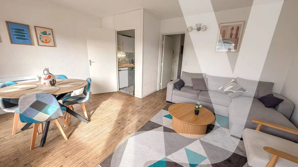 Séjour - Appartement T3 avec balcon en centre-ville d'Arcachon