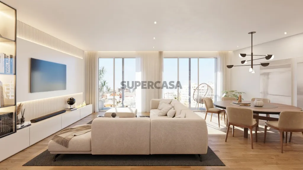 Séjour - Penthouse with Rooftop Pool in Costa de Caparica