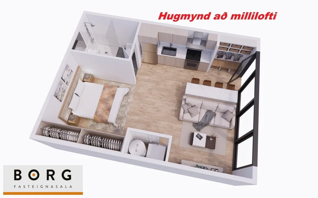 Plan - Industrial Unit with High Ceiling in Járnslétta