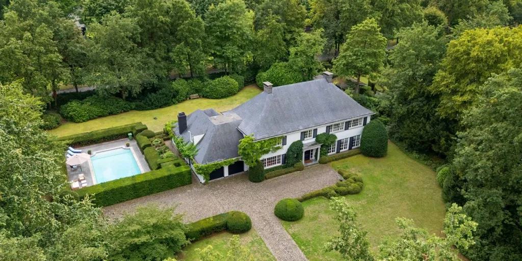 Aerial - Villa with Pool in Brasschaat Centre