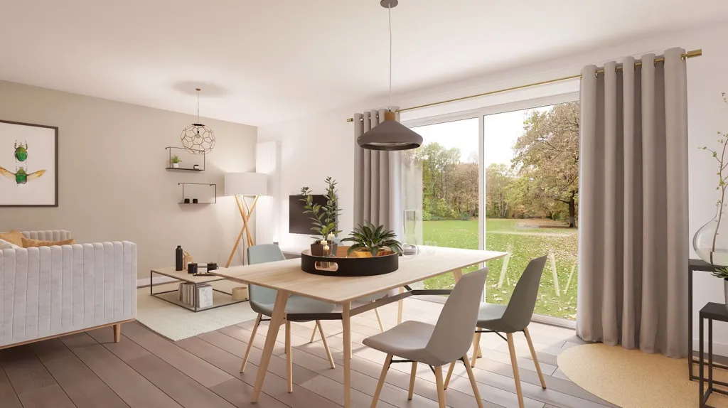 Dining Room - New Bioclimatic House with 717m² Plot in Saint-Laure