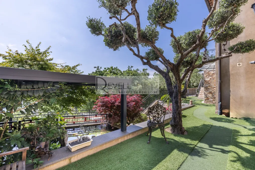 Jardin - Maison de Maître avec Piscine et Vue Panoramique à Antibes