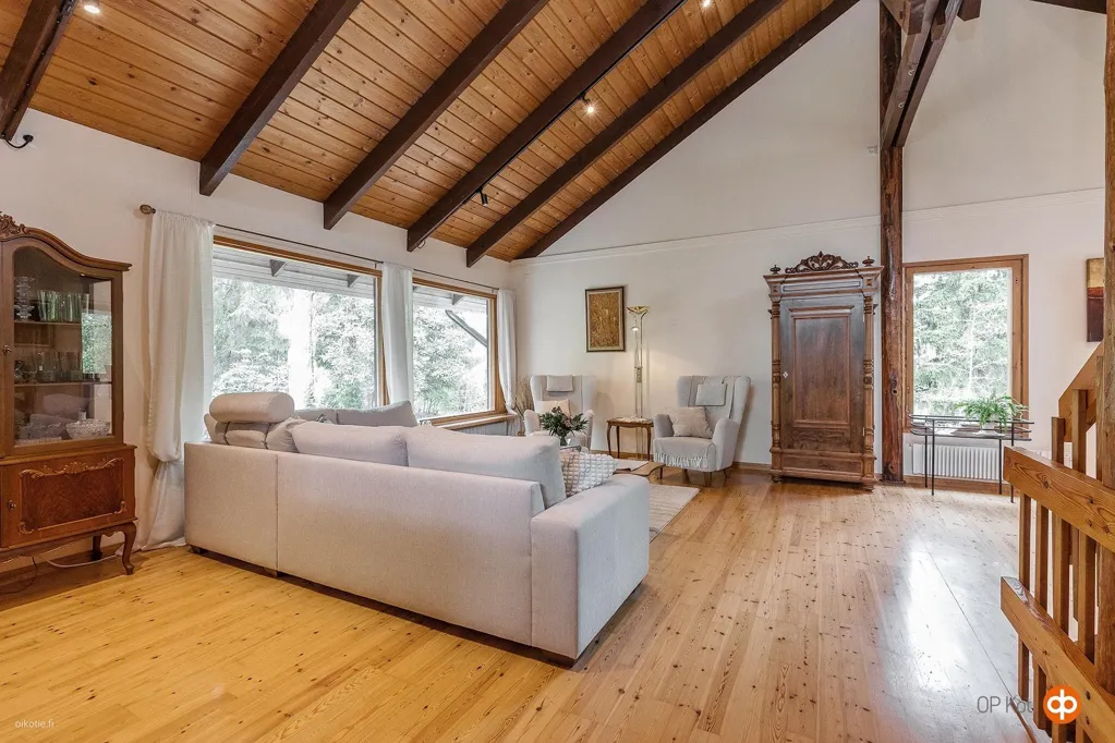 Soggiorno - Architectural House with Garden in Halikko