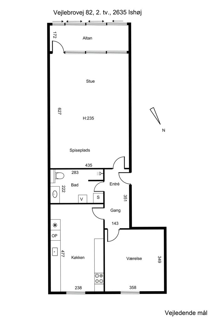 Planimetria - Apartment with Balcony in Ishøj