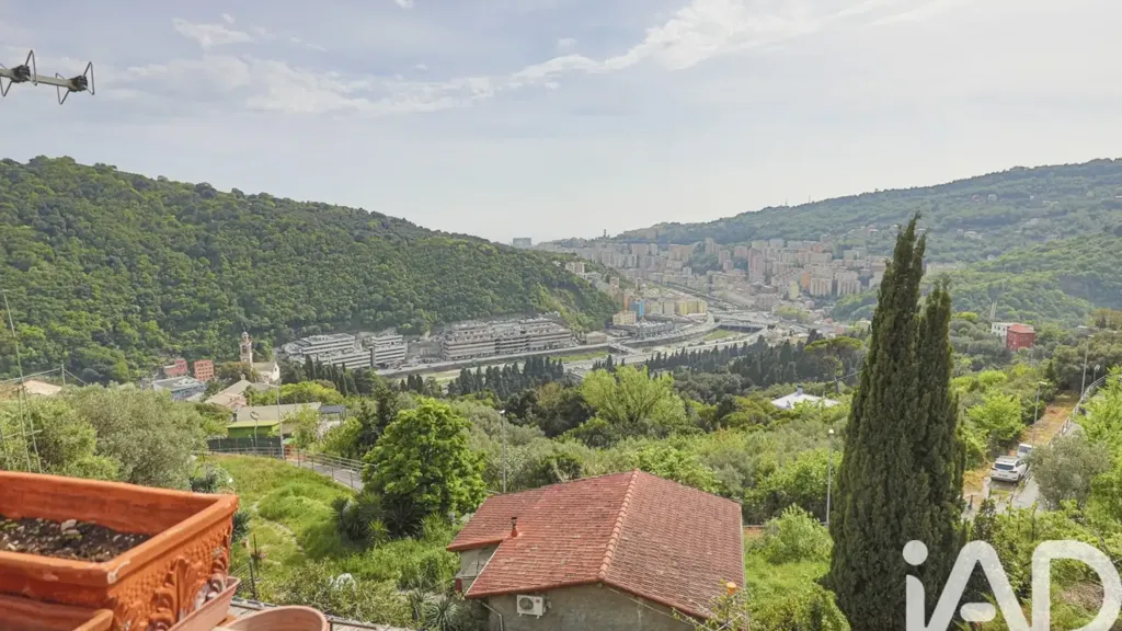 Aerial - Villa with Sea View in Genoa Staglieno