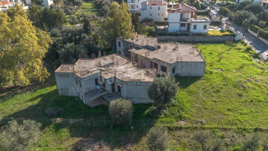 Vue aérienne - Unfinished Duplex with Private Yard in Rio, Achaia