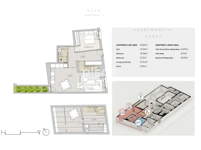 Plaan - 5 magamistoaga korter asukohas ES