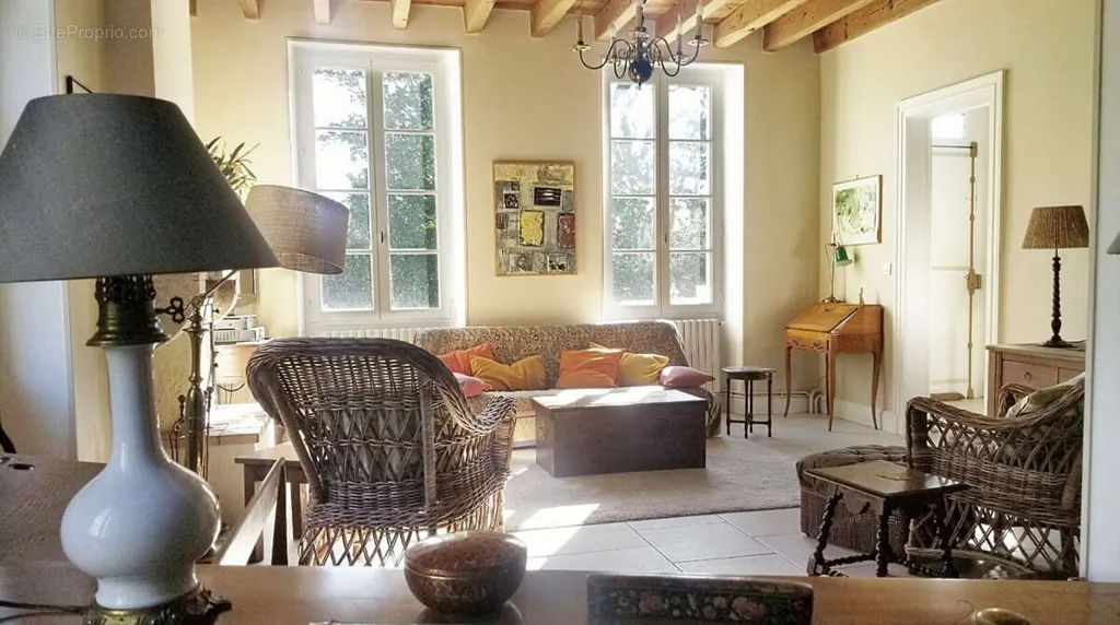 Soggiorno - Charm House with Pool in St Symphorien