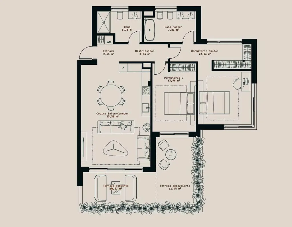 Plan - Apartment with Sea View in Mijas
