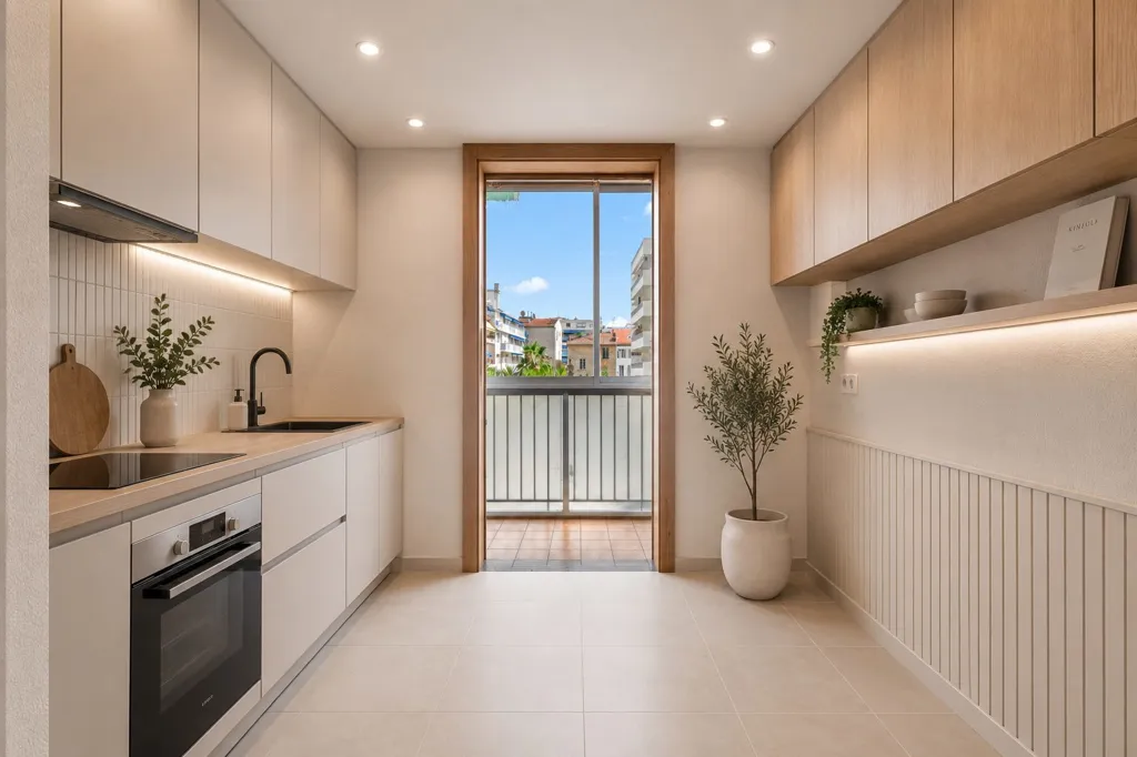 Köök - Renovated Flat with Balconies in Menton Centre