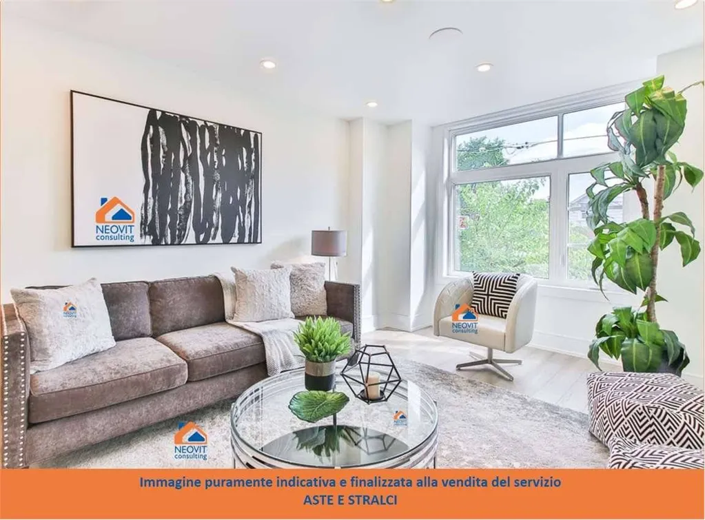 Séjour - Auctioned Apartment with Balcony in Turin