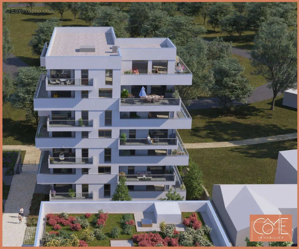 Vue aérienne - Appartement de Type 4 avec Terrasse à Saint-Hélier, Rennes