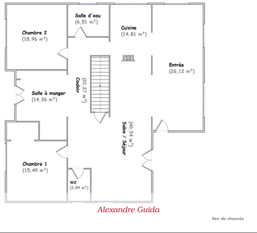 Floor Plan - 8-Piece House with Jacuzzi in Sarralbe