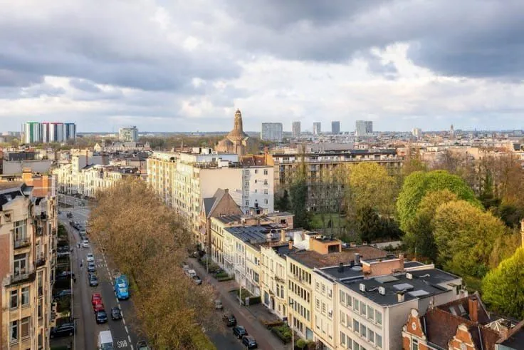 Aerial - Apartment with Canal View in Antwerp