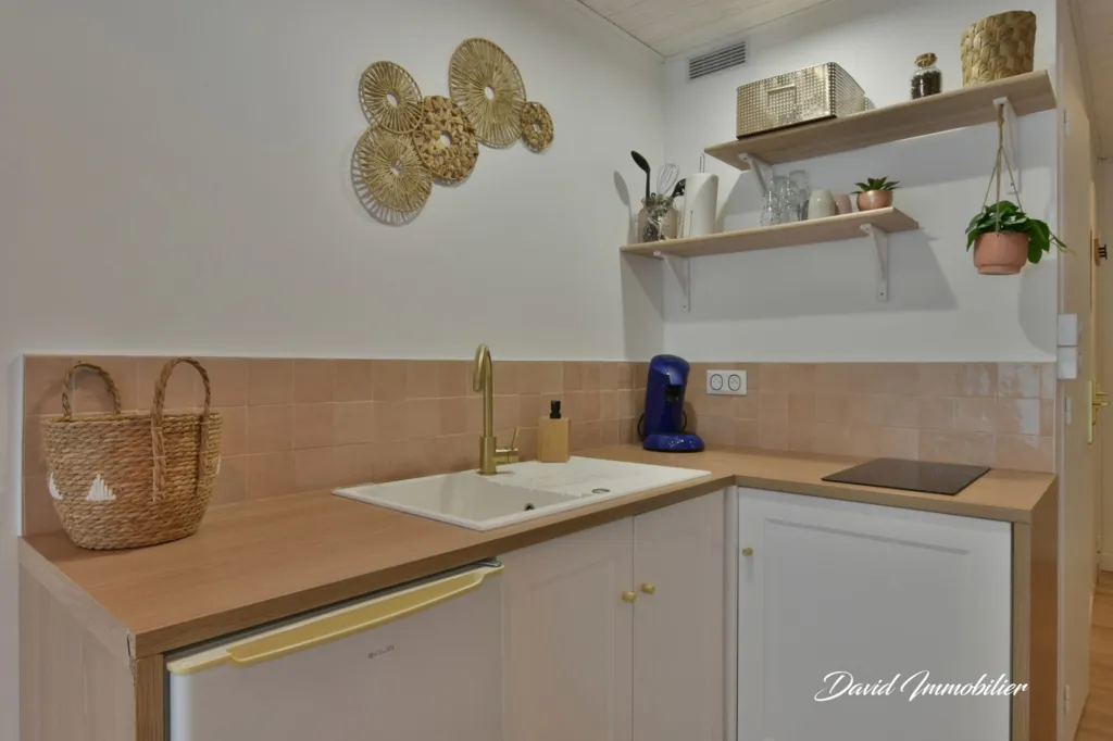Cuisine - Studio avec Parking et Vue Dégagée au Barcarès