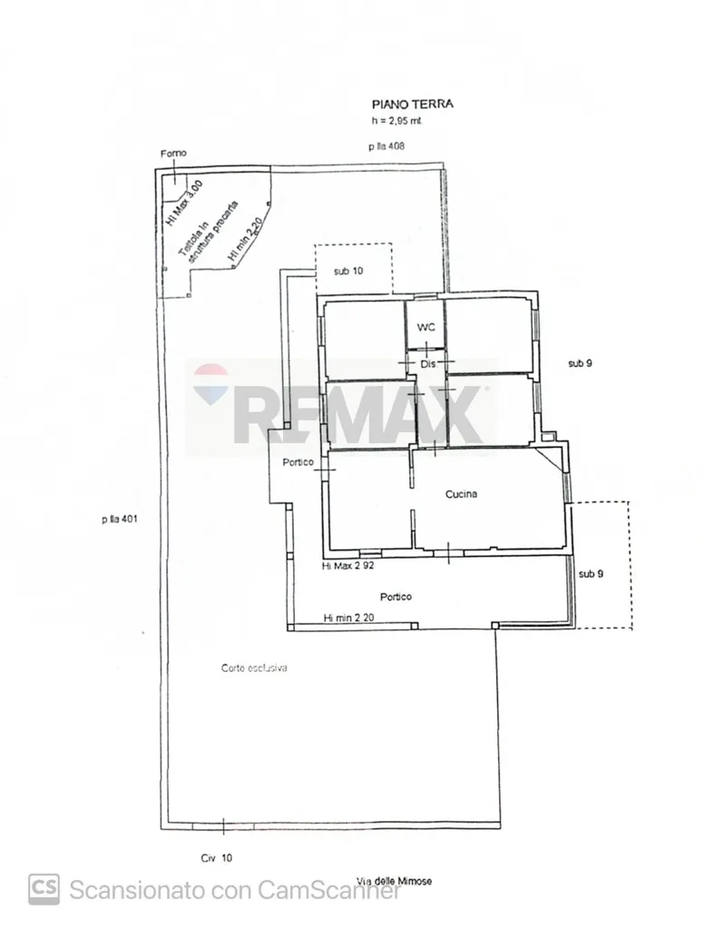 Plan - Villa with Garden and Terrace in Carini