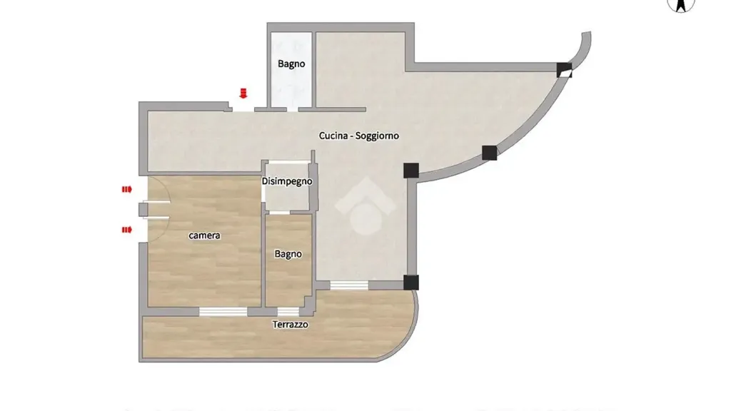 Plan - Apartment with Panoramic Terrace in Rende