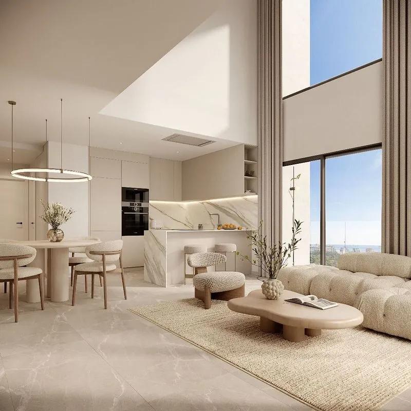 Séjour - Apartment with Sea View and Pool in Calpe