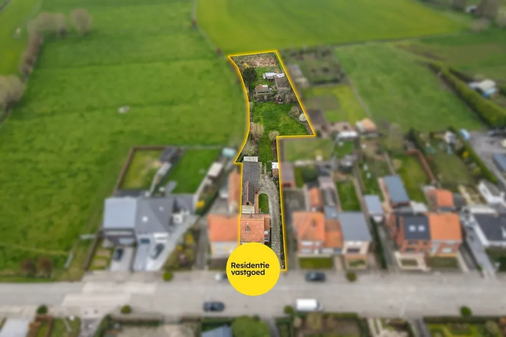 Vue aérienne - Maison Spacieuse avec Jardin Sud-Ouest à Zedelgem