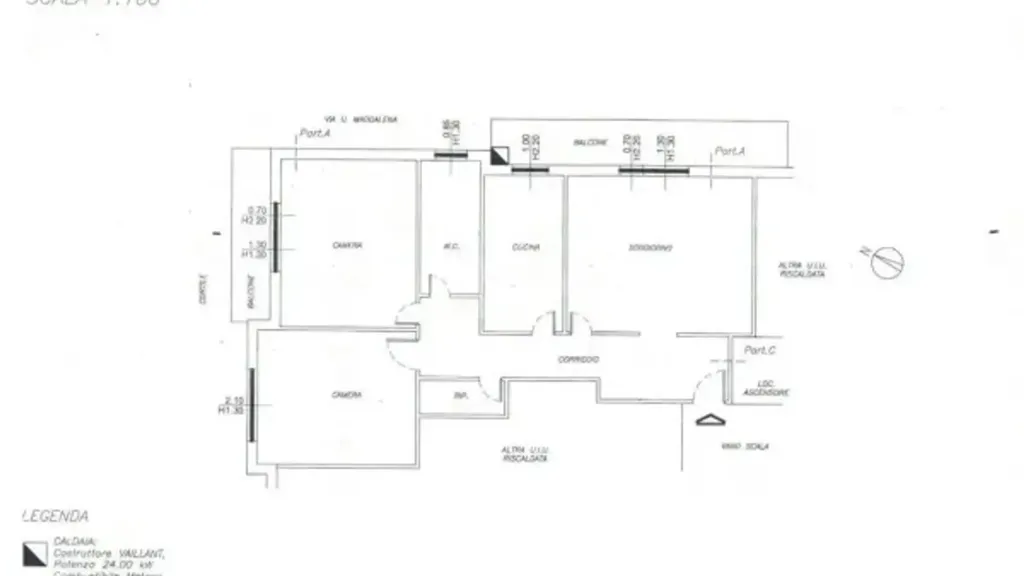 Plan - Spacious Apartment with Balcony in Ciampino