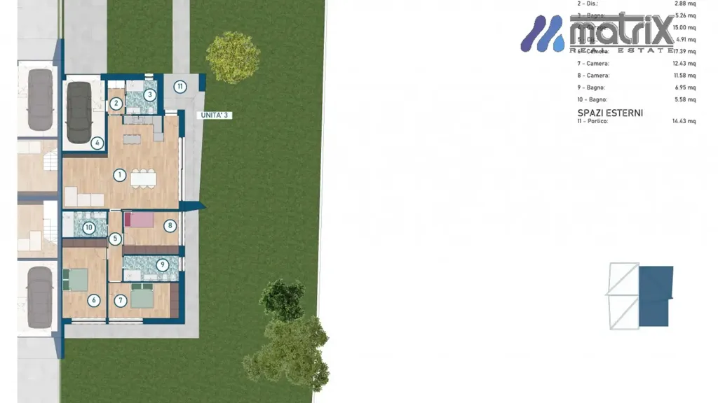 Plan - Modern Villa with Garden in Noventa Padovana