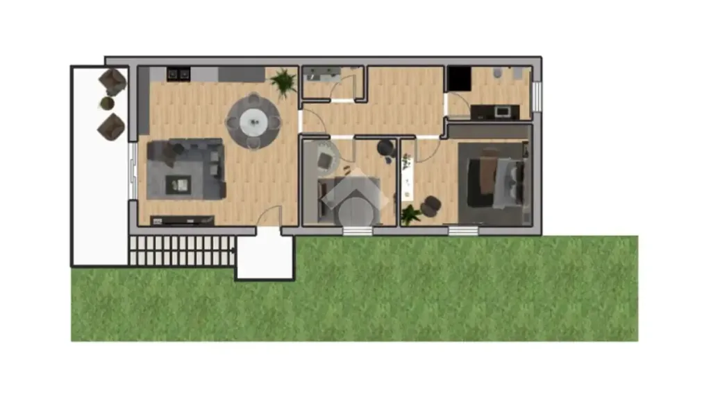 Plan - Trilocale with Terraces in Oppeano