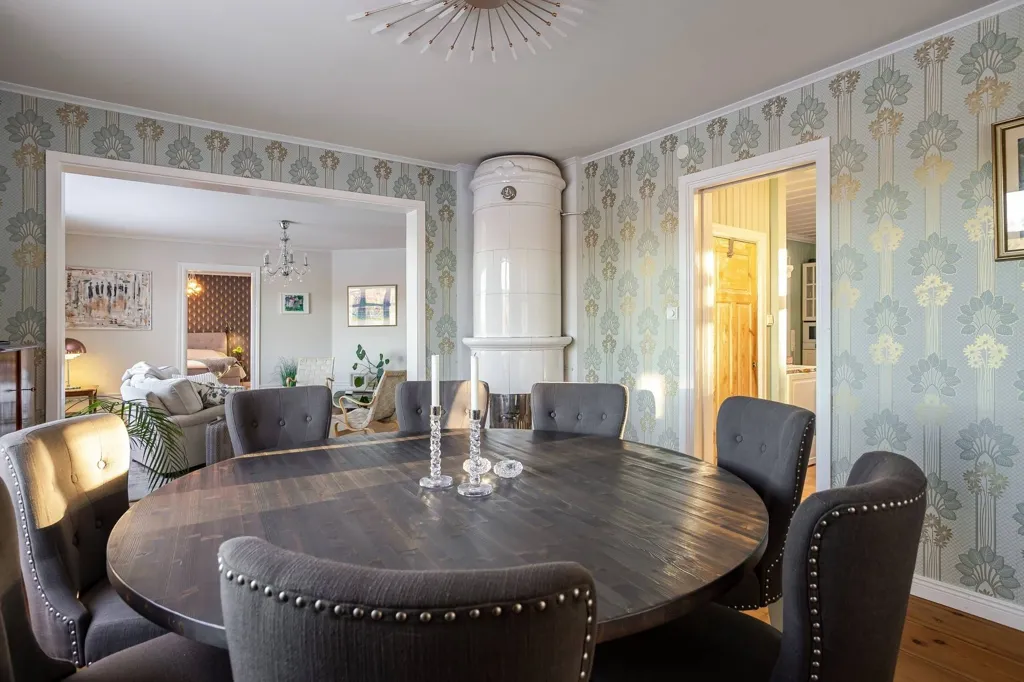 Dining Room - Well-Maintained Farmhouse with Stables in Västernorrland