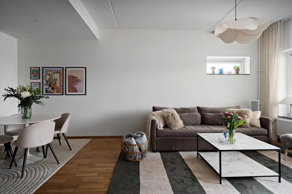 Séjour - Modern Flat with Panoramic View in Ulricehamn
