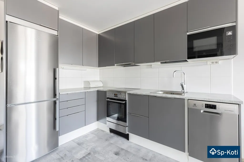 Köök - Modern Flat with Balcony in Pori Centre
