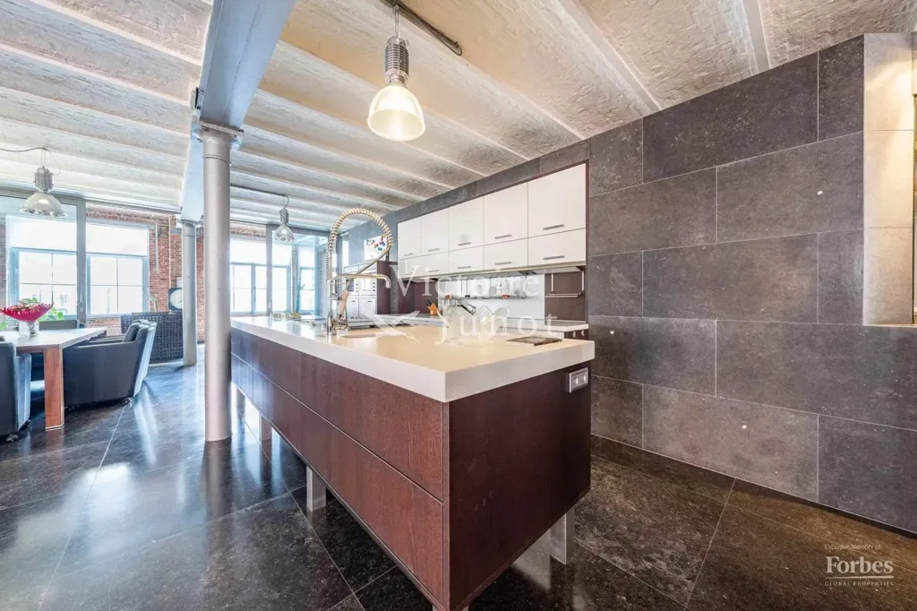 Cuisine - Loft 2 Chambres avec Parking à Bruxelles