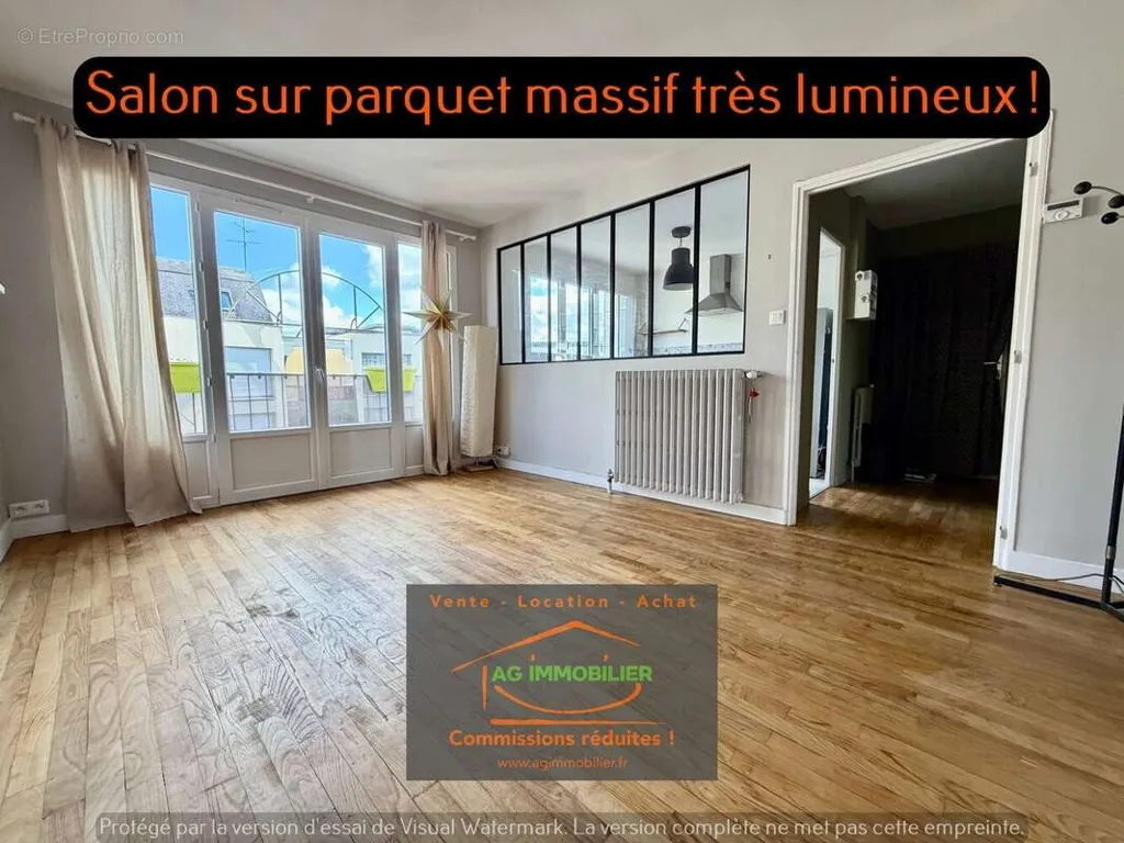 Living Room - Renovated Apartment with Private Cellar in Rennes