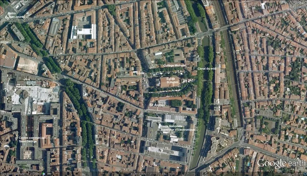 Vue aérienne - Chartreuse Atypique dans le Quartier Historique de Toulouse