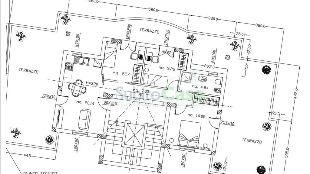 Plan - New Apartment with Balcony in Turrivalignani