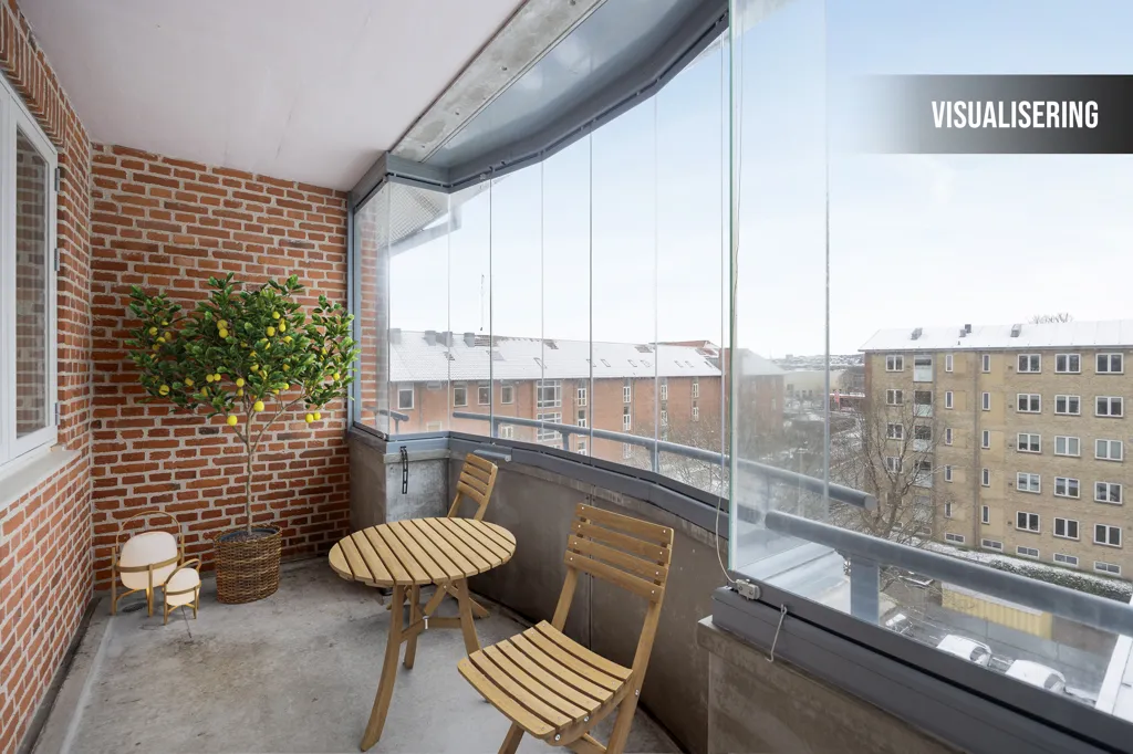 Balcony - Two-Bedroom Flat in Aalborg