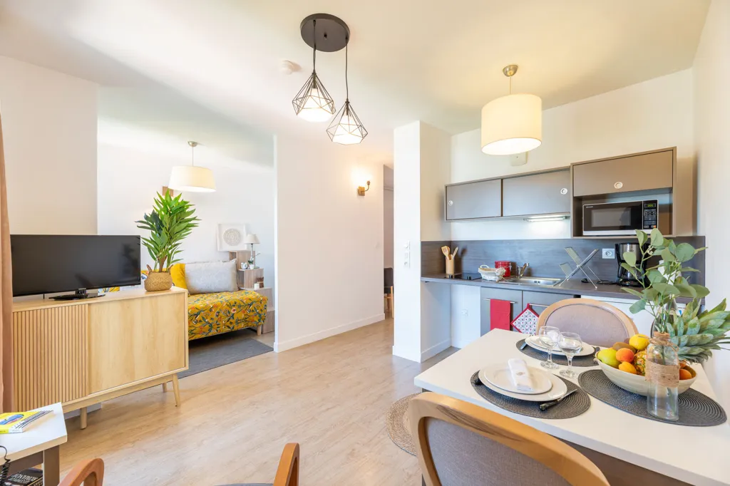 Séjour - Appartement T2 Meublé en Résidence Services à Bourg-en-Bresse