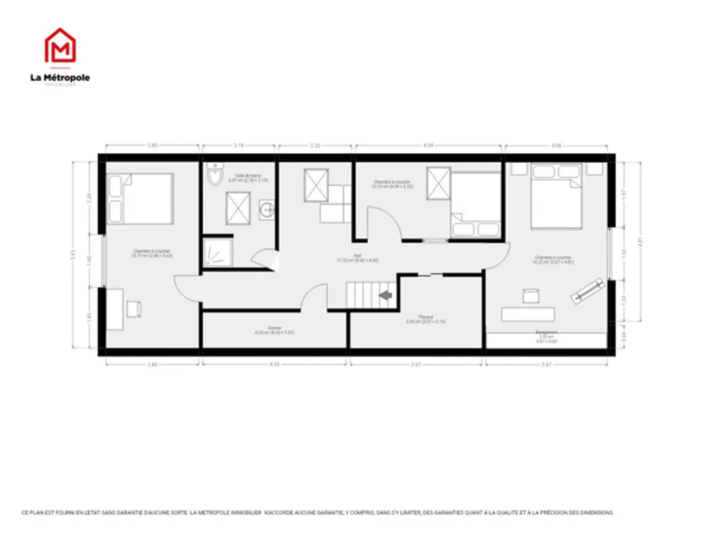 Plan - Villa de Plain-Pied avec Piscine à Biesme