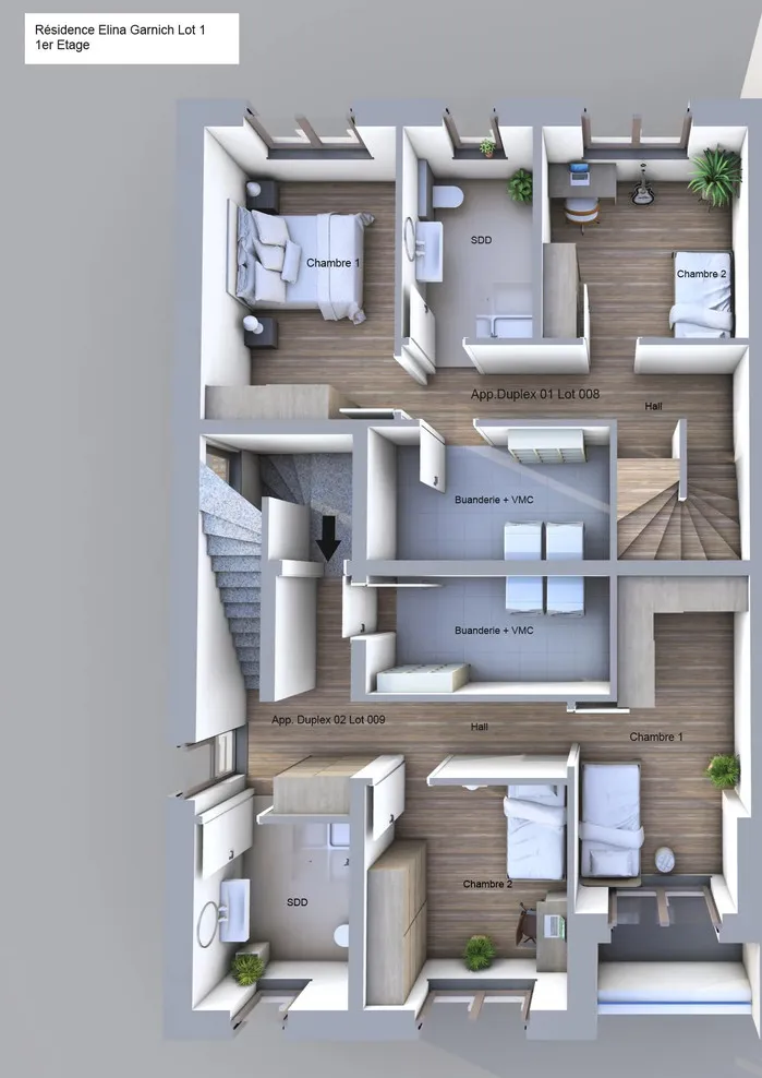 Plan - Appartement Duplex avec Jardin à Garnich