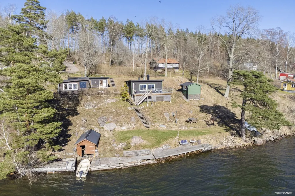 Õhuvaade - Renovated Lakeside Holiday Home in Linköping