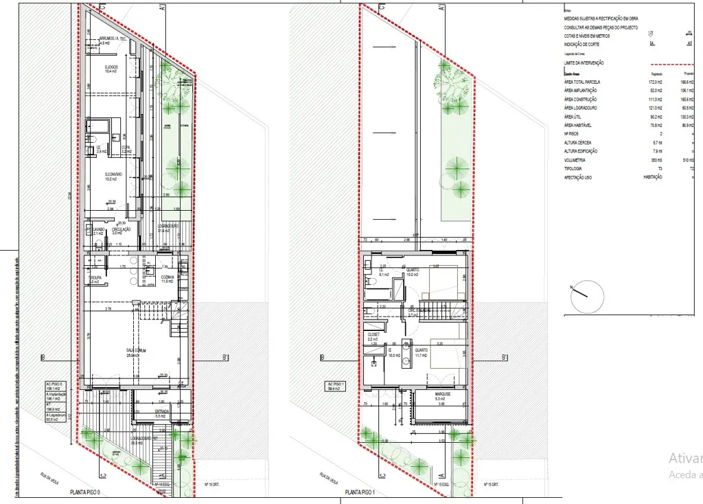 Plan - T4 Beachfront House with Approved Project in Consolação